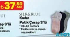 SİLK&BLUE KADIN PATİK ÇORAP 3'LÜ